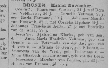 krantenbericht geboorte Johanna Klerks (Tilburgsche Courant, Drunen)