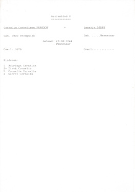 Family sheet 2 Persoon family genealogy