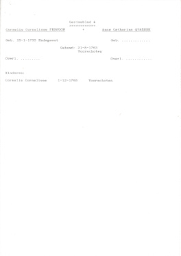 Gezinsblad 4 Genealogie familie Persoon
